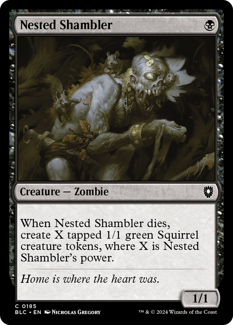 Image of Nested Shambler (BLC-185) - Bloomburrow Commander
