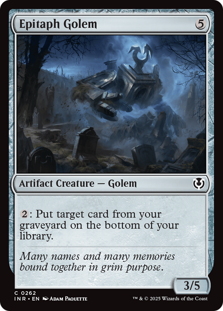Image of Epitaph Golem (INR-262) - Innistrad Remastered Foil