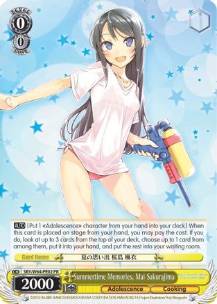 Image of Summertime Memories, Mai Sakurajima (SBY/W64-PE02 PR) - Rascal Does Not Dream of Bunny Girl Senpai