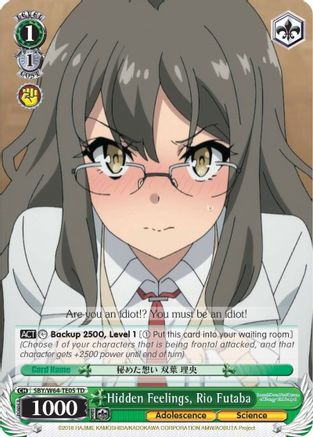 Image of Hidden Feelings, Rio Futaba (SBY/W64-TE05 TD) - Rascal Does Not Dream of Bunny Girl Senpai