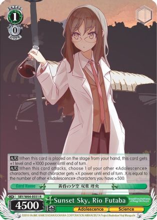 Image of Sunset Sky, Rio Futaba (SBY/W64-E031 R) - Rascal Does Not Dream of Bunny Girl Senpai