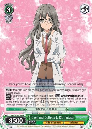 Image of Cool and Collected, Rio Futaba (SBY/W64-E032 R) - Rascal Does Not Dream of Bunny Girl Senpai