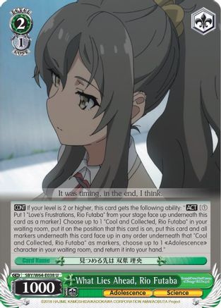 Image of What Lies Ahead, Rio Futaba (SBY/W64-E038 U) - Rascal Does Not Dream of Bunny Girl Senpai