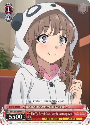 Image of Fluffy Breakfast, Kaede Azusagawa (SBY/W64-E068 C) - Rascal Does Not Dream of Bunny Girl Senpai