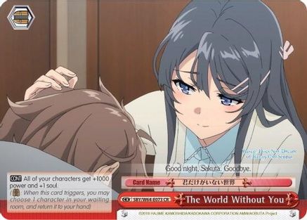 Image of The World Without You (SBY/W64-E073 CR) - Rascal Does Not Dream of Bunny Girl Senpai