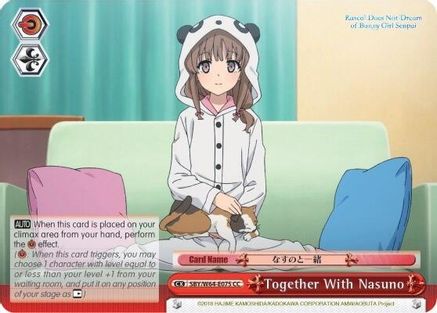 Image of Together With Nasuno (SBY/W64-E075 CC) - Rascal Does Not Dream of Bunny Girl Senpai