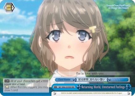 Image of Returning World, Unreturned Feelings (RRR) (SBY/W64-E099R RRR) - Rascal Does Not Dream of Bunny Girl Senpai