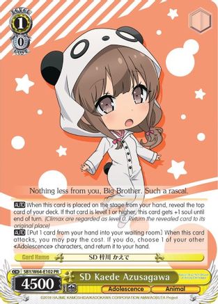Image of SD Kaede Azusagawa (SBY/W64-E102 PR) - Rascal Does Not Dream of Bunny Girl Senpai