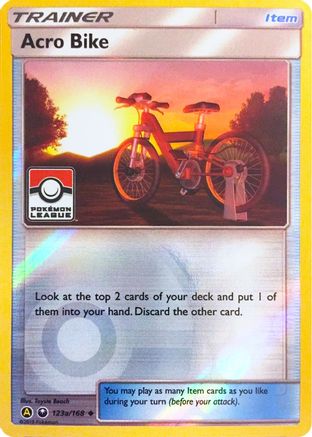 Image of Acro Bike 123a/168  - Reverse Holofoil League & Championship Cards - Promo