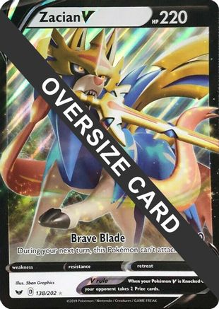 Image of Zacian V 138/202  - Holofoil Jumbo Cards - Promo