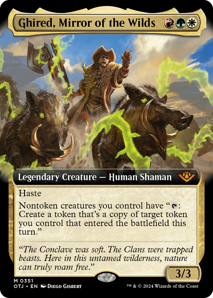 Image of Ghired, Mirror of the Wilds (Extended Art) (OTJ-351) - Outlaws of Thunder Junction: (Extended Art) Foil