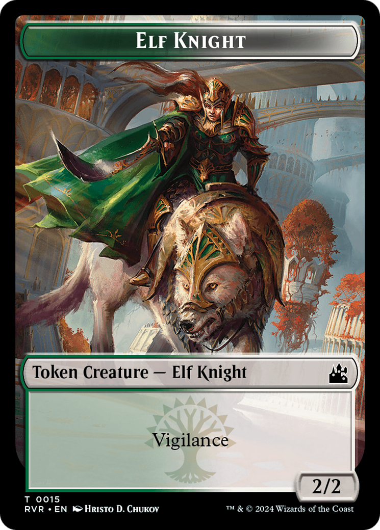 Image of Elf Knight (TRVR-015) - Ravnica Remastered Tokens Foil