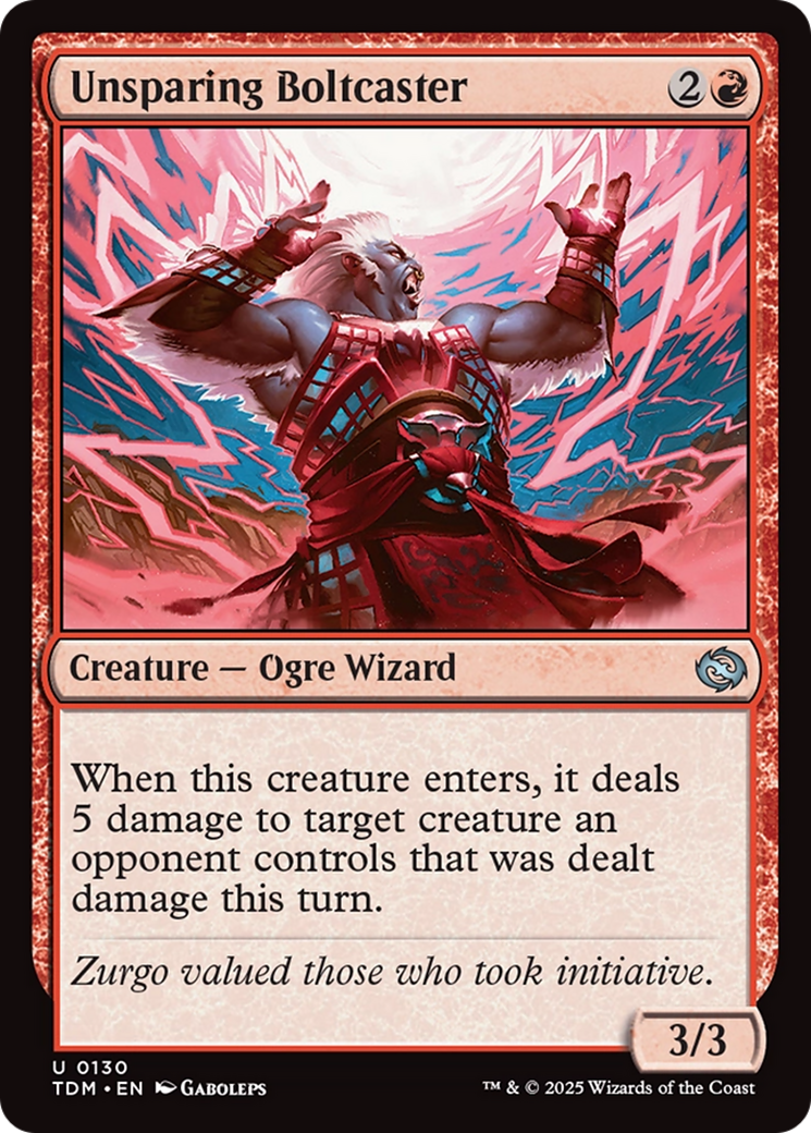 Image of Unsparing Boltcaster (TDM-130) - Tarkir: Dragonstorm Foil