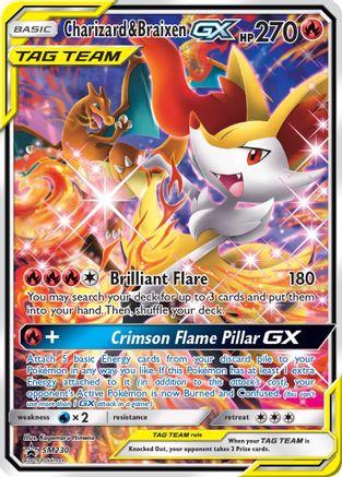 Image of Charizard & Braixen GX SM230  - Holofoil SM Promos - Promo