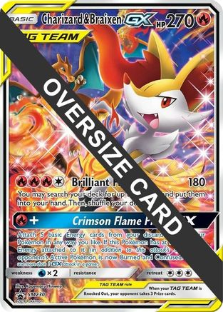 Image of Charizard & Braixen GX SM230  - Holofoil Jumbo Cards - Promo