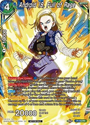 Image of Android 18, Full of Rage (P-172) - Promotion Cards Foil