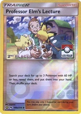Image of Professor Elm's Lecture 188a/214  - Reverse Holofoil League & Championship Cards - Promo