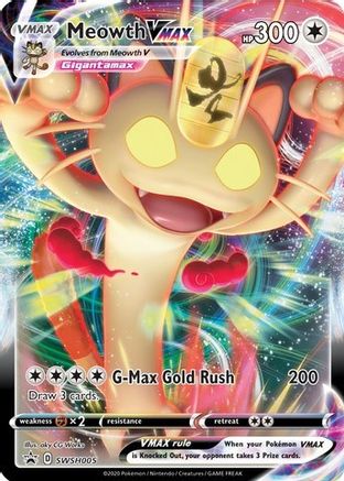 Image of Meowth VMAX SWSH005  - Holofoil SWSH Sword & Shield Promo Cards - Promo