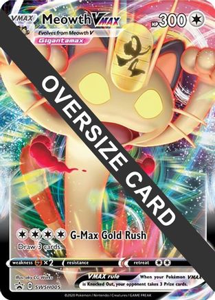 Image of Meowth VMAX SWSH005  - Holofoil Jumbo Cards - Promo