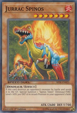 Image of Jurrac Spinos (SBTK-EN023) - Speed Duel: Trials of the Kingdom 1st Edition