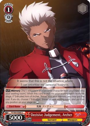 Image of Decisive Judgement, Archer (FS/S64-E068 U) - Fate/stay night [Heaven’s Feel]