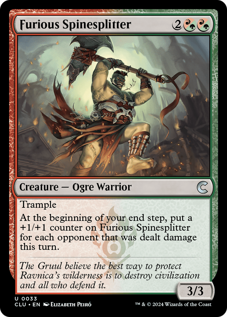 Image of Furious Spinesplitter (CLU-033) - Ravnica: Clue Edition