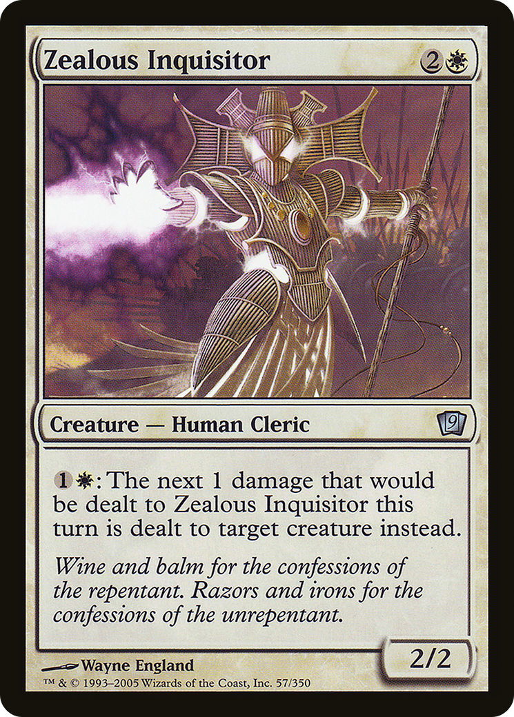 Image of Zealous Inquisitor (9ED-057) - 9th Edition