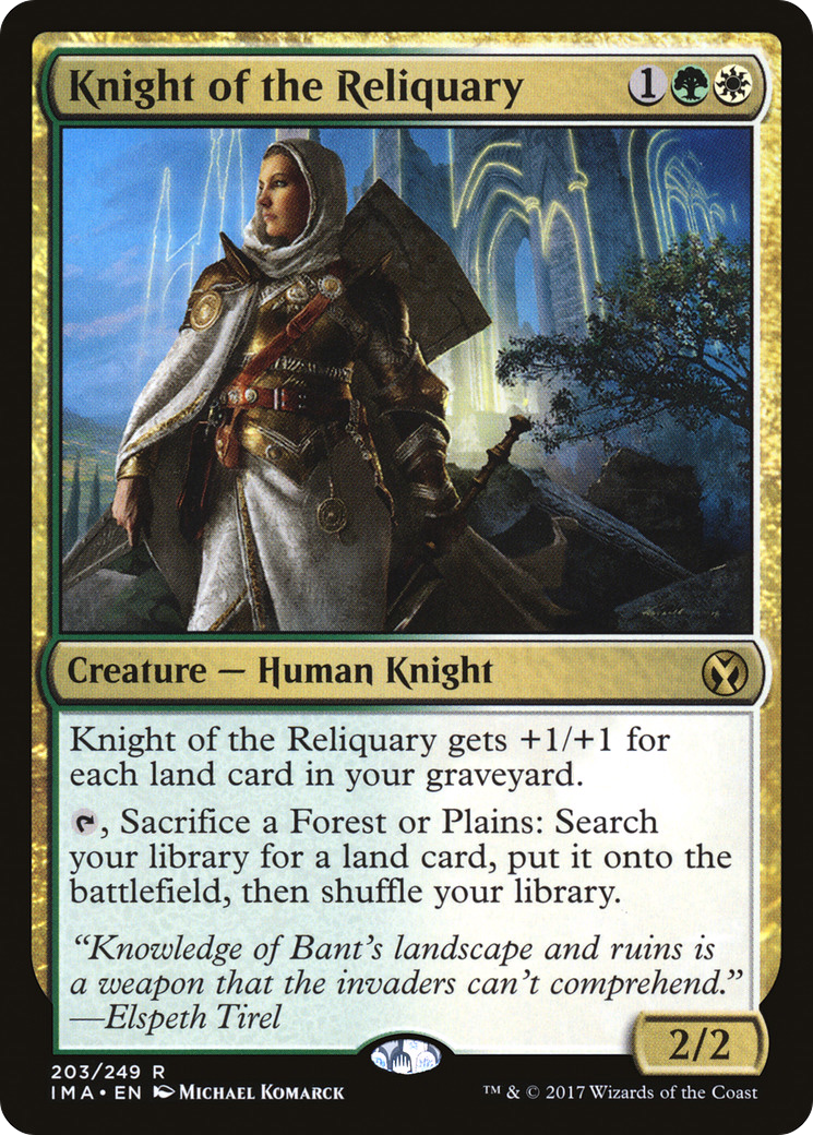 Image of Knight of the Reliquary (IMA-203) - Iconic Masters Foil