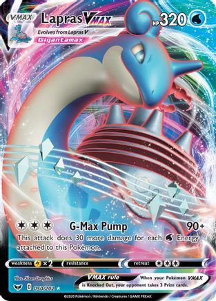 Image of Lapras VMAX 050/202  - Holofoil SWSH01 Sword & Shield Base Set - Ultra Rare