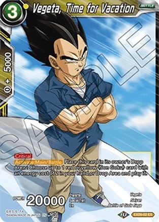 Image of Vegeta, Time for Vacation (EX09-02) - Expansion Deck Box Set 09 Saiyan Surge Foil