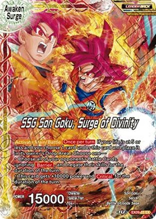 Image of Super Saiyan Son Goku // SSG Son Goku, Surge of Divinity (EX09-03) - Expansion Deck Box Set 09 Saiyan Surge