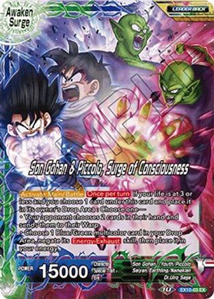 Image of Piccolo // Son Gohan & Piccolo, Surge of Consciousness (EX10-03) - Expansion Deck Box Set 10 Namekian Surge