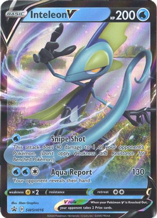 Image of Inteleon V SWSH016  - Holofoil SWSH Sword & Shield Promo Cards - Promo