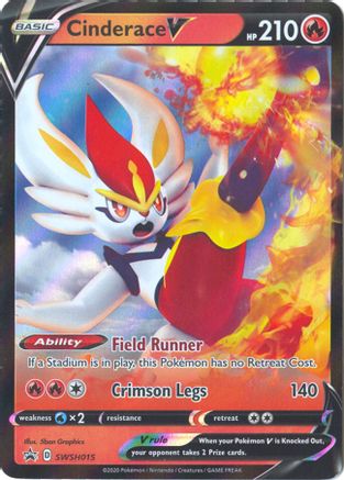 Image of Cinderace V SWSH015  - Holofoil SWSH Sword & Shield Promo Cards - Promo
