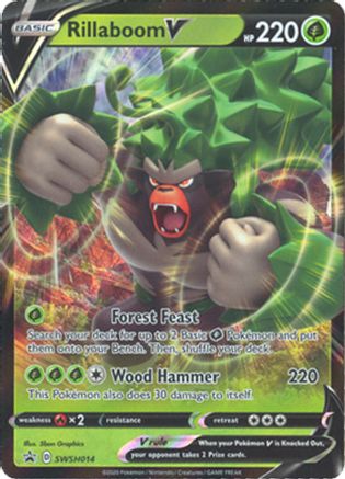 Image of Rillaboom V SWSH014  - Holofoil SWSH Sword & Shield Promo Cards - Promo