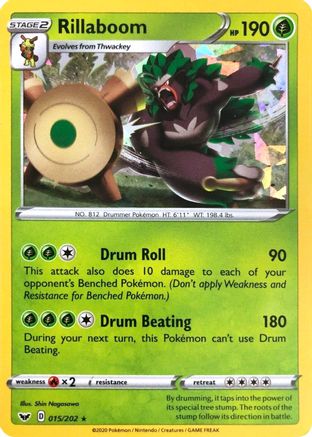 Image of Rillaboom 015/202  - Holofoil Deck Exclusives - Holo Rare