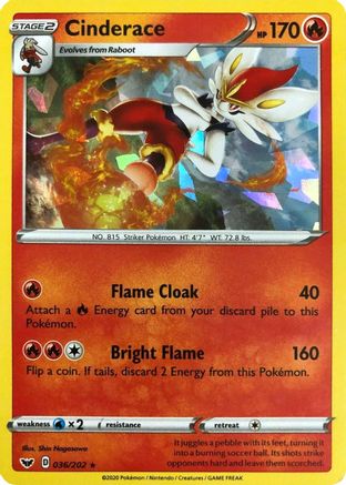 Image of Cinderace 036/202  - Holofoil Deck Exclusives - Holo Rare
