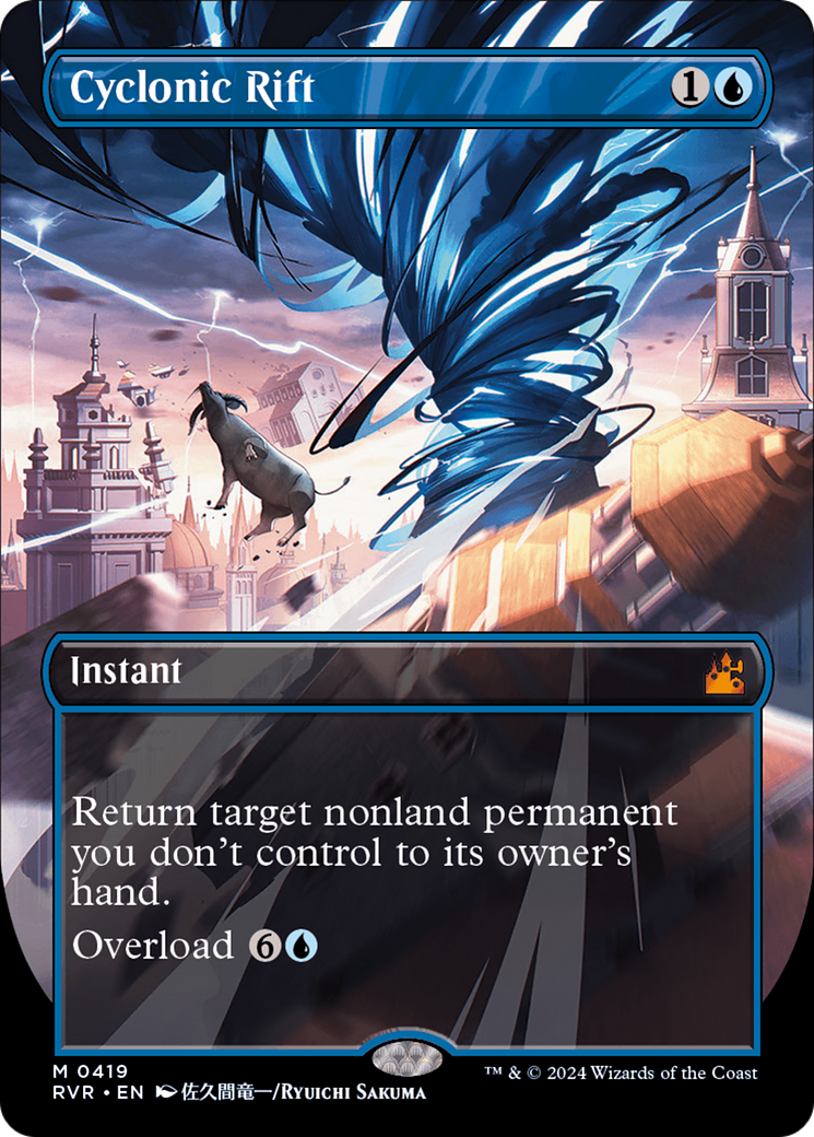 Image of Cyclonic Rift (Anime Borderless) (RVR-419) - Ravnica Remastered (Borderless) Foil