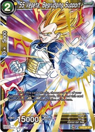 Image of SS Vegeta, Begrudging Support (XD3-06) - Universal Onslaught Foil