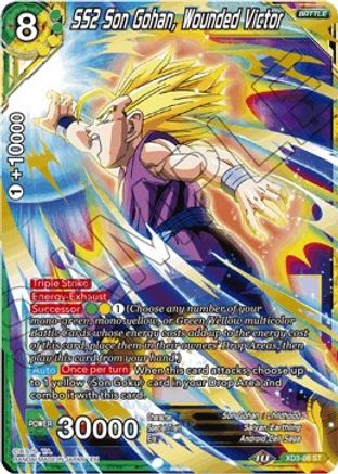 Image of SS2 Son Gohan, Wounded Victor (XD3-08) - Universal Onslaught Foil