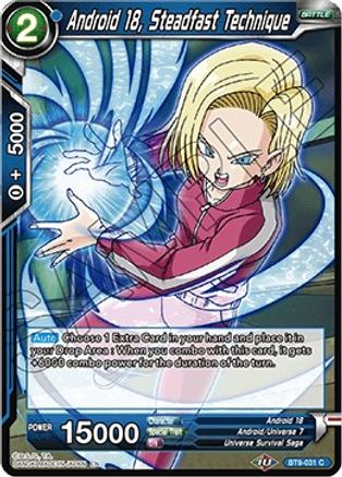 Image of Android 18, Steadfast Technique (BT9-031) - Universal Onslaught Foil