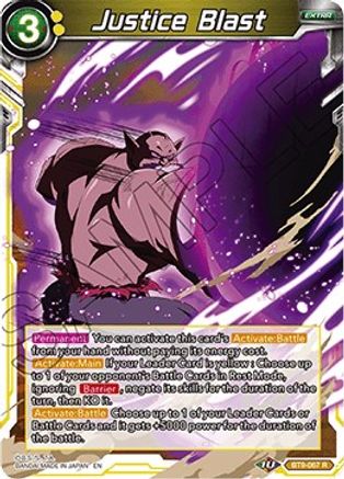 Image of Justice Blast (BT9-067) - Universal Onslaught