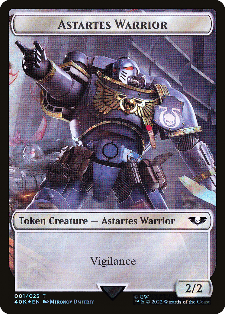 Image of Astartes Warrior (T40K-01★) - Warhammer 40,000 Tokens Foil