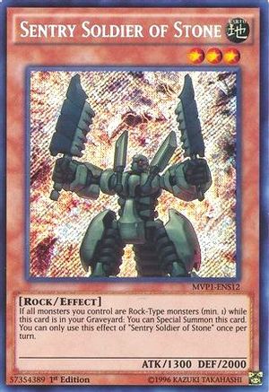 Image of Sentry Soldier of Stone (MVP1-ENS12) - The Dark Side of Dimensions Movie Pack: Secret Edition 1st Edition