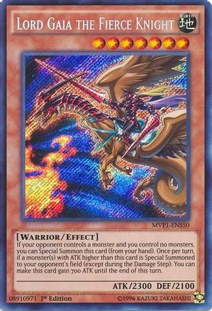 Image of Lord Gaia the Fierce Knight (MVP1-ENS50) - The Dark Side of Dimensions Movie Pack: Secret Edition 1st Edition