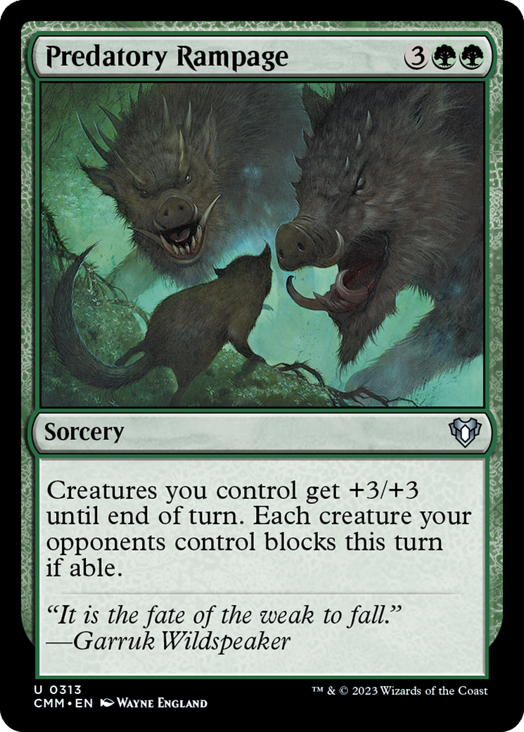 Image of Predatory Rampage (CMM-313) - Commander Masters