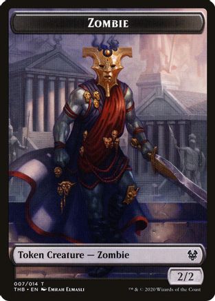 Image of Zombie // Satyr Double-Sided Token (THB-7 // 9) - Theros Beyond Death Tokens Foil