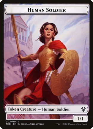 Image of Human Soldier // Nightmare Double-Sided Token (THB-2 // 12) - Theros Beyond Death Tokens Foil