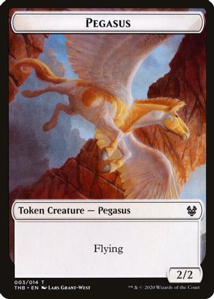 Image of Pegasus // Satyr Double-Sided Token (THB-3 // 9) - Theros Beyond Death Tokens Foil