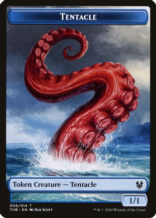 Image of Tentacle // Satyr Double-Sided Token (THB-6 // 9) - Theros Beyond Death Tokens Foil